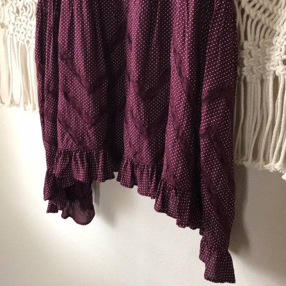 Free People intimately sleeveless ruffled lace polka dot sz S mini dress - Picture 3 of 8